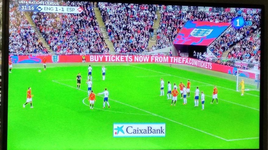 Publicidad durante el Inglaterra-España