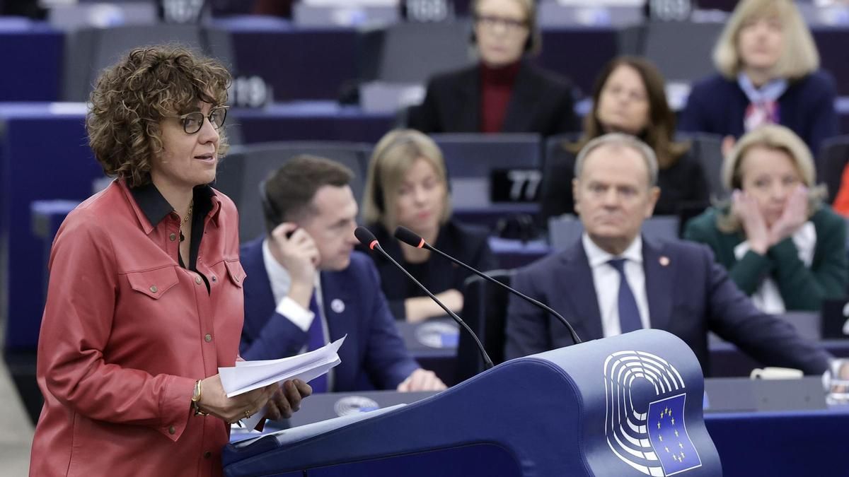 Dolors Montserrat, en el Parlamento Europeo de Estrasburgo.