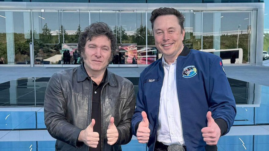 Milei y Musk.