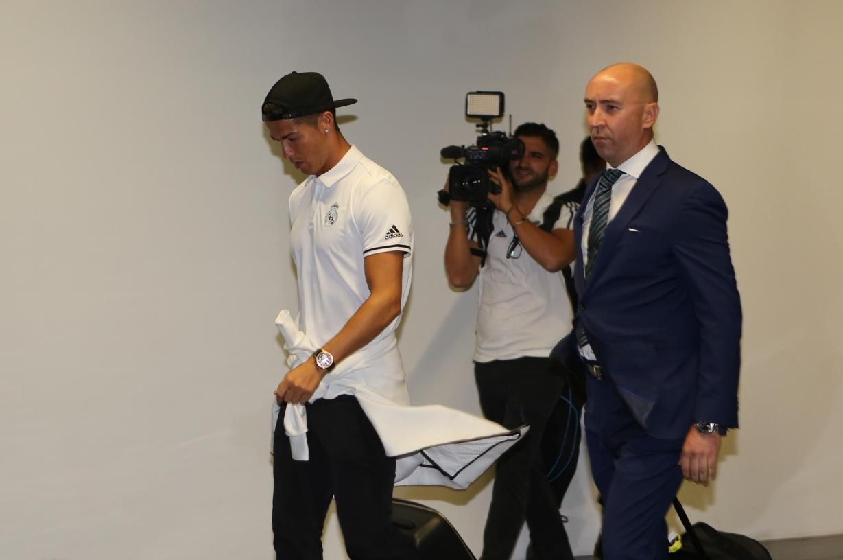 Cristiano Ronaldo a su llegada a Gran Canaria (Alejandro Ramos)