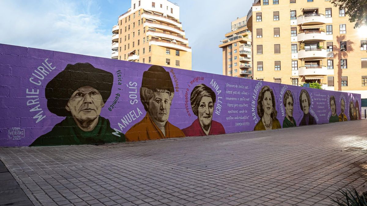 Mural original de homenaje a las mujeres.