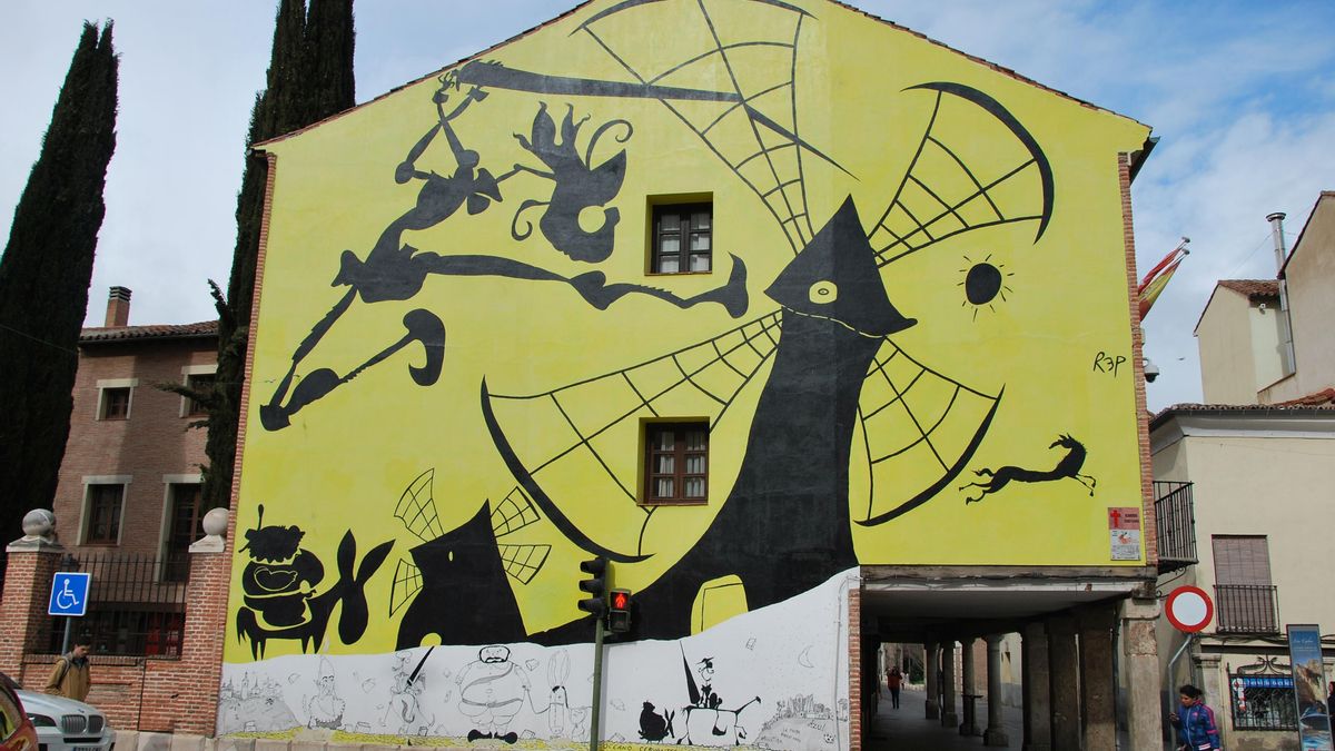 Mural de Miguel Rep sustituido por el Ayuntamiento de Alcalá de Henares.
