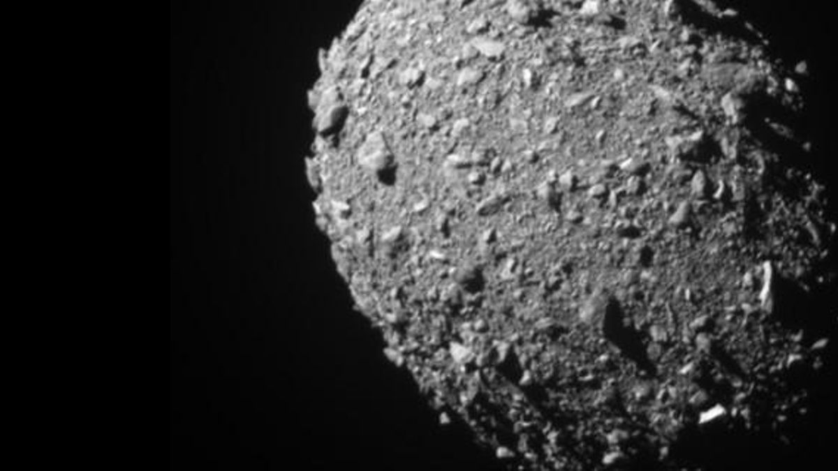 Imagen del asteriode que ha golpeado la NASA en la prueba DART.