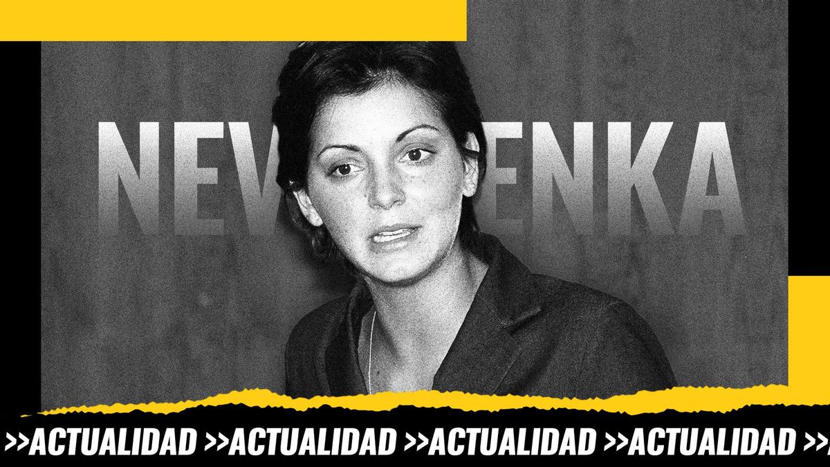 Nevenka Fernández durante la rueda de prensa en la que denunció el acoso que sufría