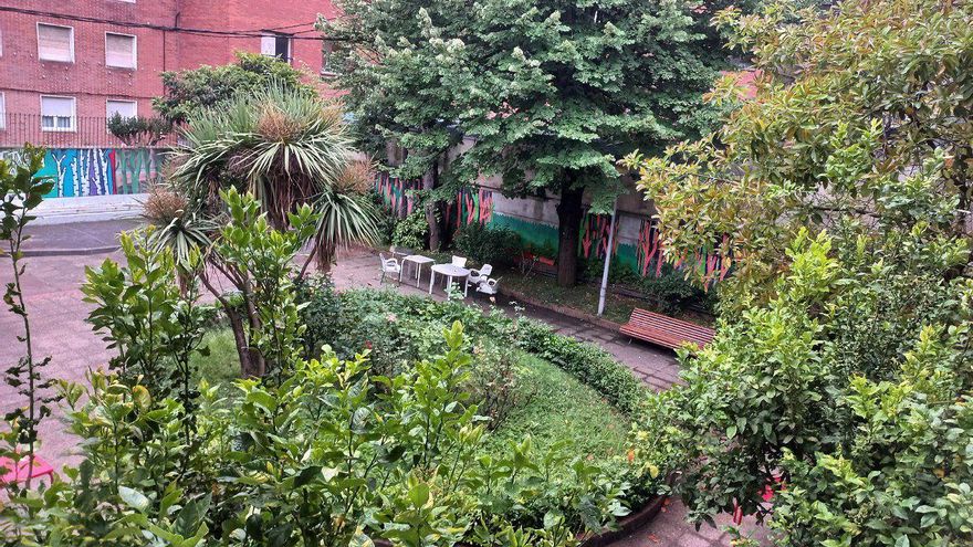 Jardín interior en Ibar Nagusien Etxea