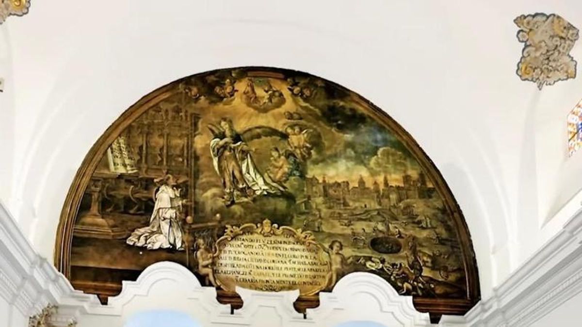 La Diputación recuperará el lienzo que sitúa la primera aparición de San Rafael en la iglesia de La Merced