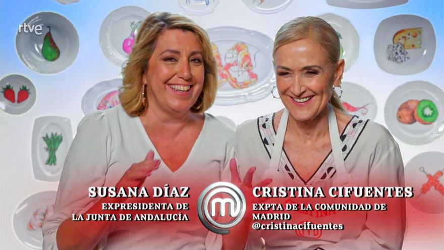 Susana Díaz sorprendió en 'MasterChef' como invitada para Cristina Cifuentes: “Somos amigas de antes de la tele”