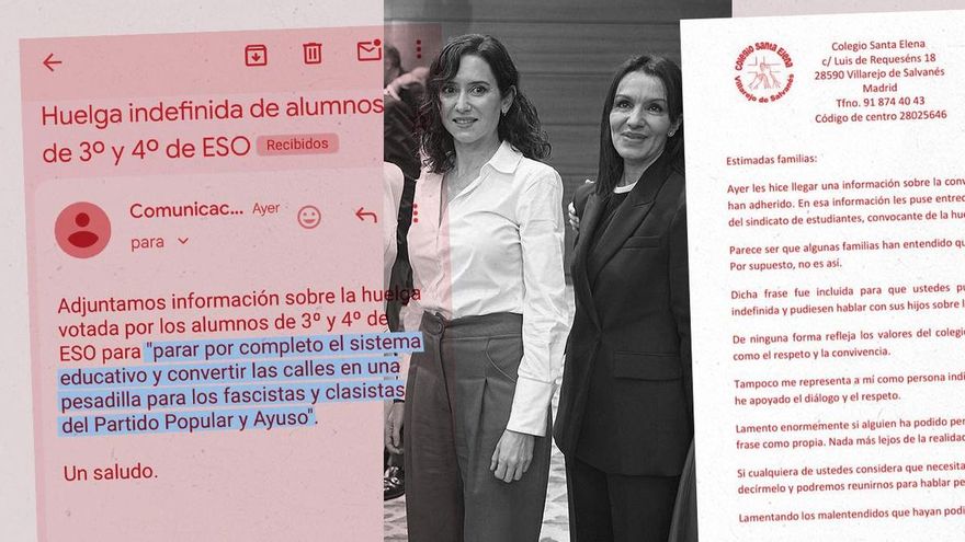 La Comunidad de Madrid lanza un bulo sobre la huelga educativa que desencadena una ola de amenazas contra un colegio público