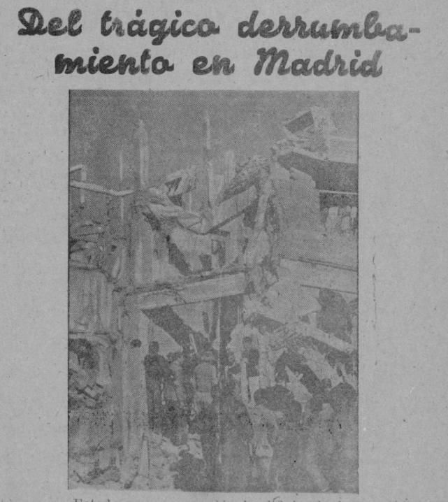 Una de las pocas imágenes que salieron en la época del siniestro del edificio