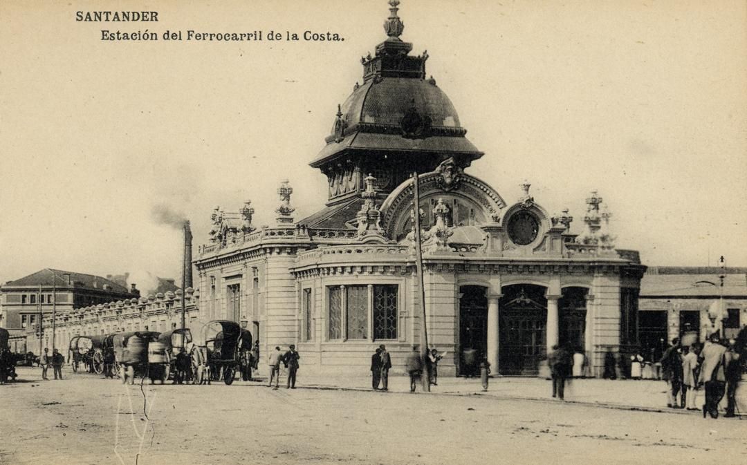 Estación de Ferrocarril de la Costa, 1910-1917, Colección Cecilia Gutiérrez Arriola, Centro de Documentación de la Imagen de Santander, CDIS, Ayuntamiento de Santander.