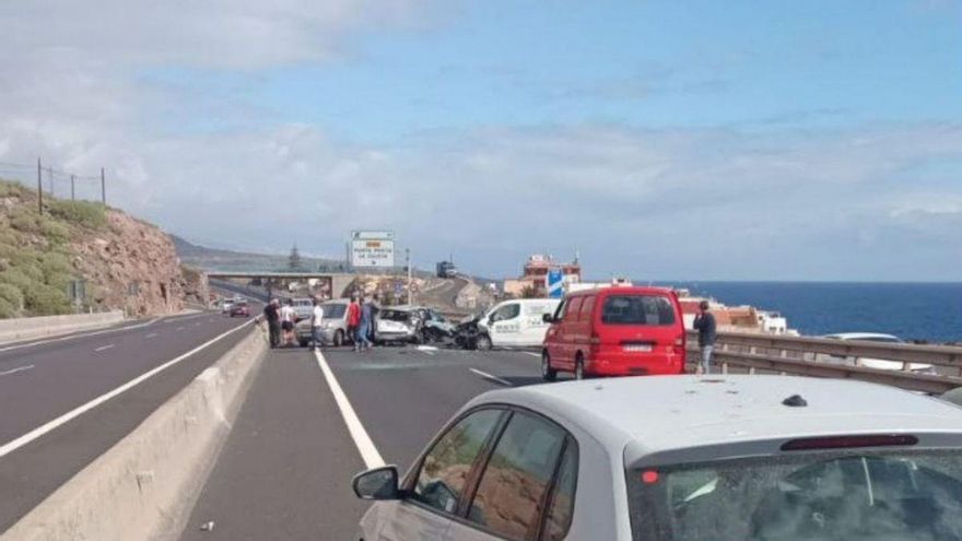 Imagen del accidente en la TF-1