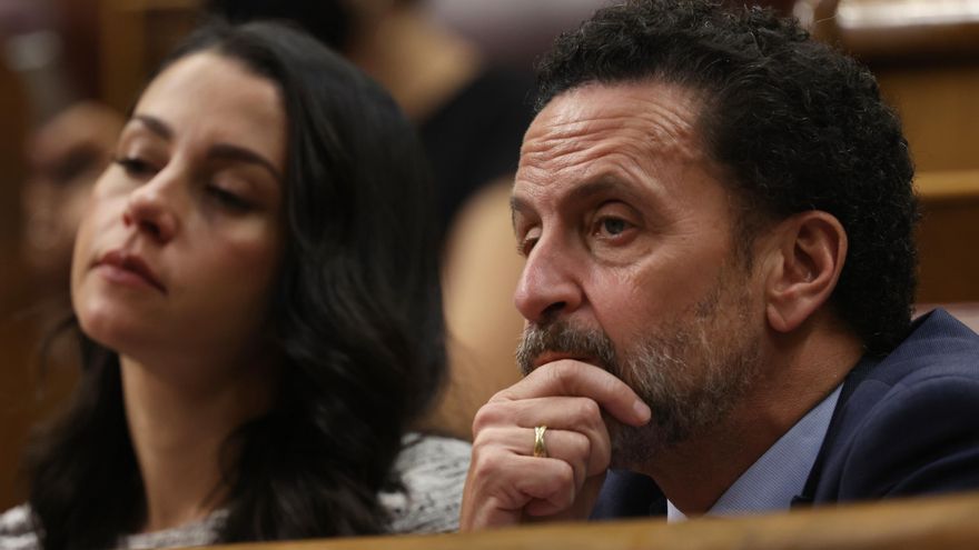 La líder de Cs, Inés Arrimadas, y el portavoz adjunto de Ciudadanos en el Congreso, Edmundo Bal