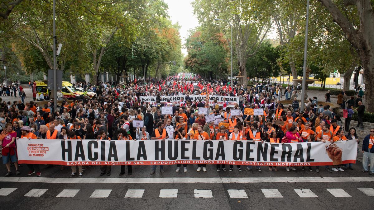 Última hora sobre las manifestaciones por la vivienda y de la acampada de Sol, en directo: miles de personas toman las calles de Madrid, València, León y Cádiz