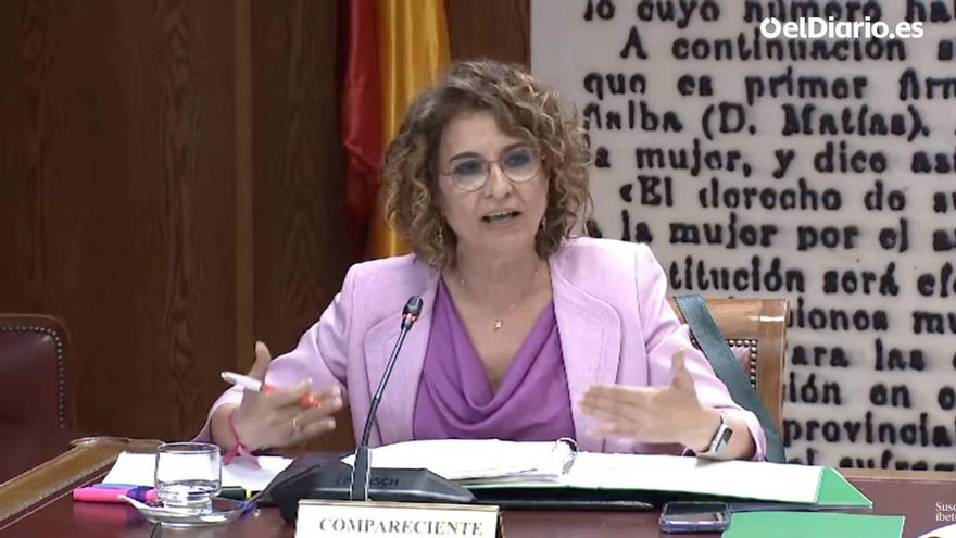 María Jesús Montero, en la 'comisión Sepi' del Senado