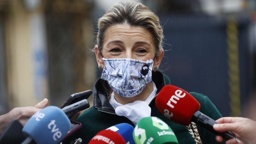 Yolanda Díaz recela del pacto con el PP y apela al bloque de la investidura para aprobar el plan frente a la guerra