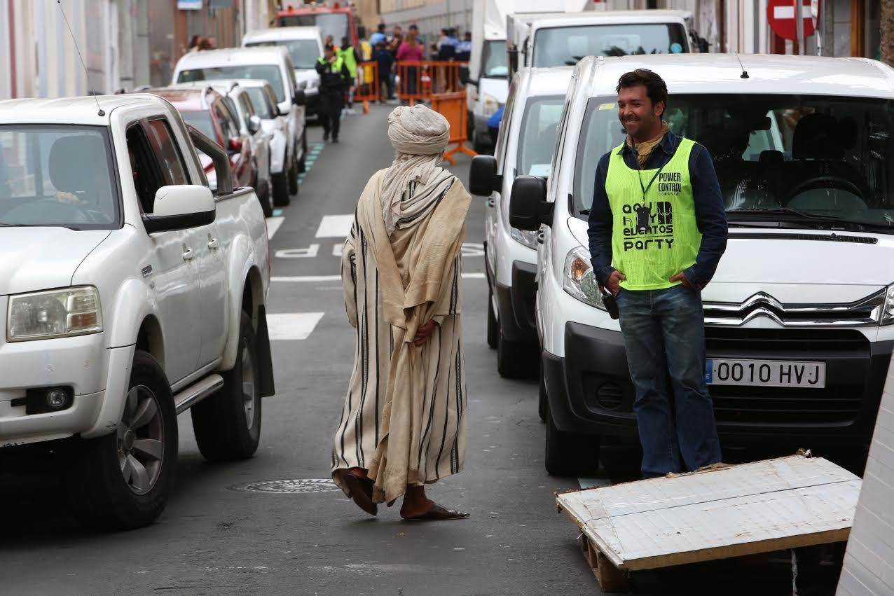Rodaje de 'Allied' en Las Palmas de Gran Canaria. (ALEJANDRO RAMOS)