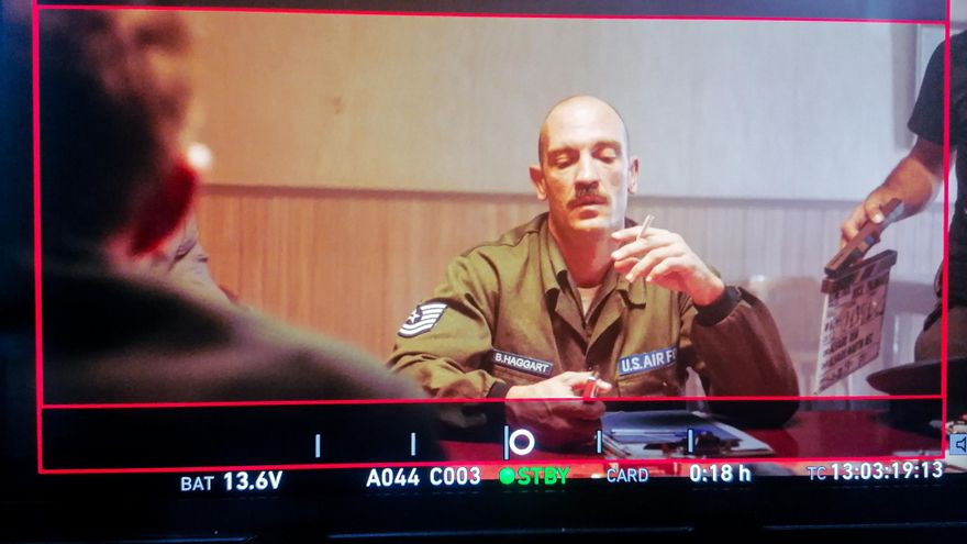 Javi Mula durante el rodaje del documental 'Palomares'