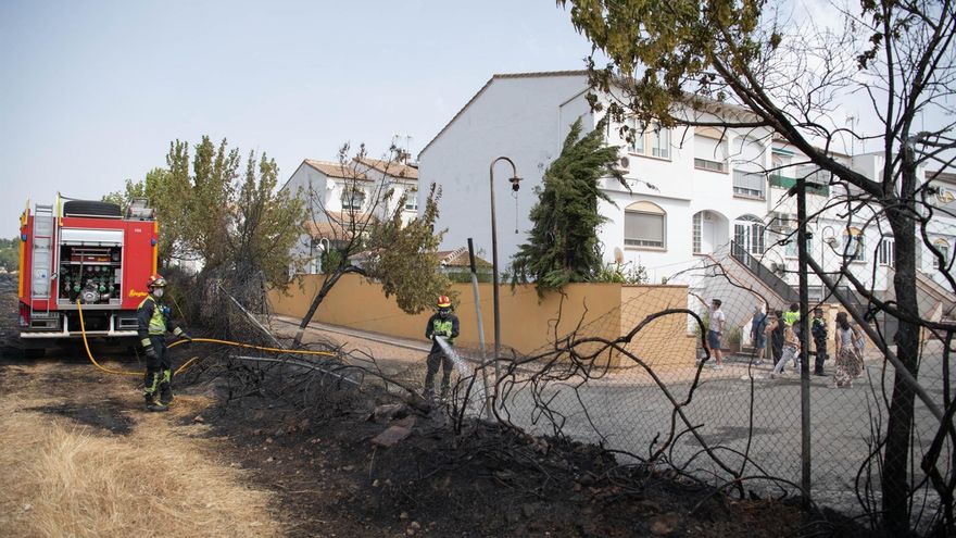 Un incendio en Ciudad Real provoca notables pérdidas materiales junto a una urbanización, sin daños personales
