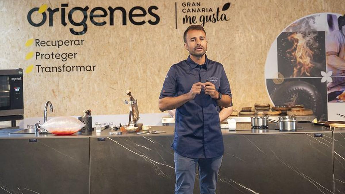 Orígenes, referente gastronómico en Canarias, arranca con más de 400 asistentes y un menú que viaja del suero de queso a la lubina atlántica