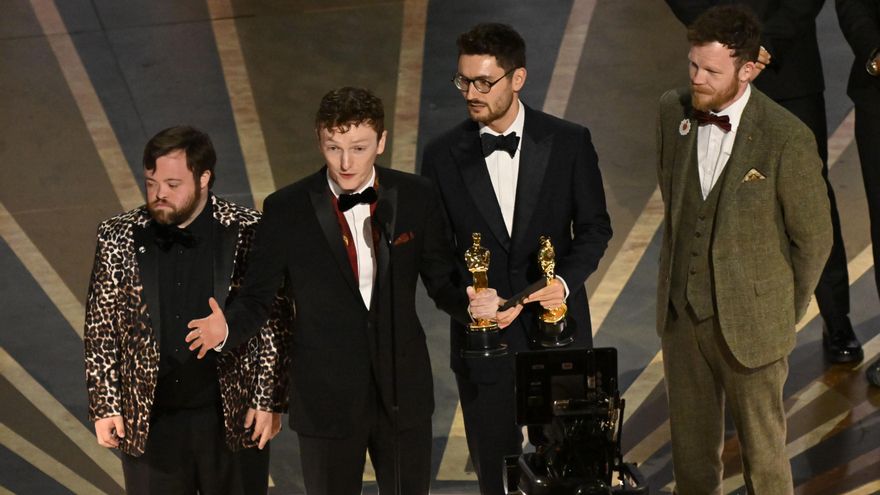 El equipo de 'An irish goodbye', Oscar a Mejor cortometraje de ficción