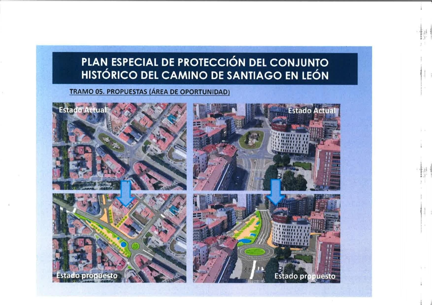 Plan de reforma del rollo de Santa Ana, en la ciudad de León.