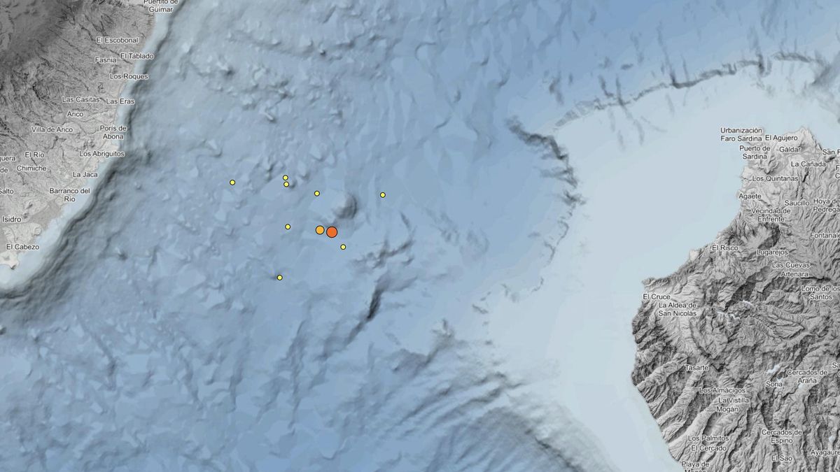 Terremotos registrados en los últimos tres días en la zona del volcán de Enmedio.