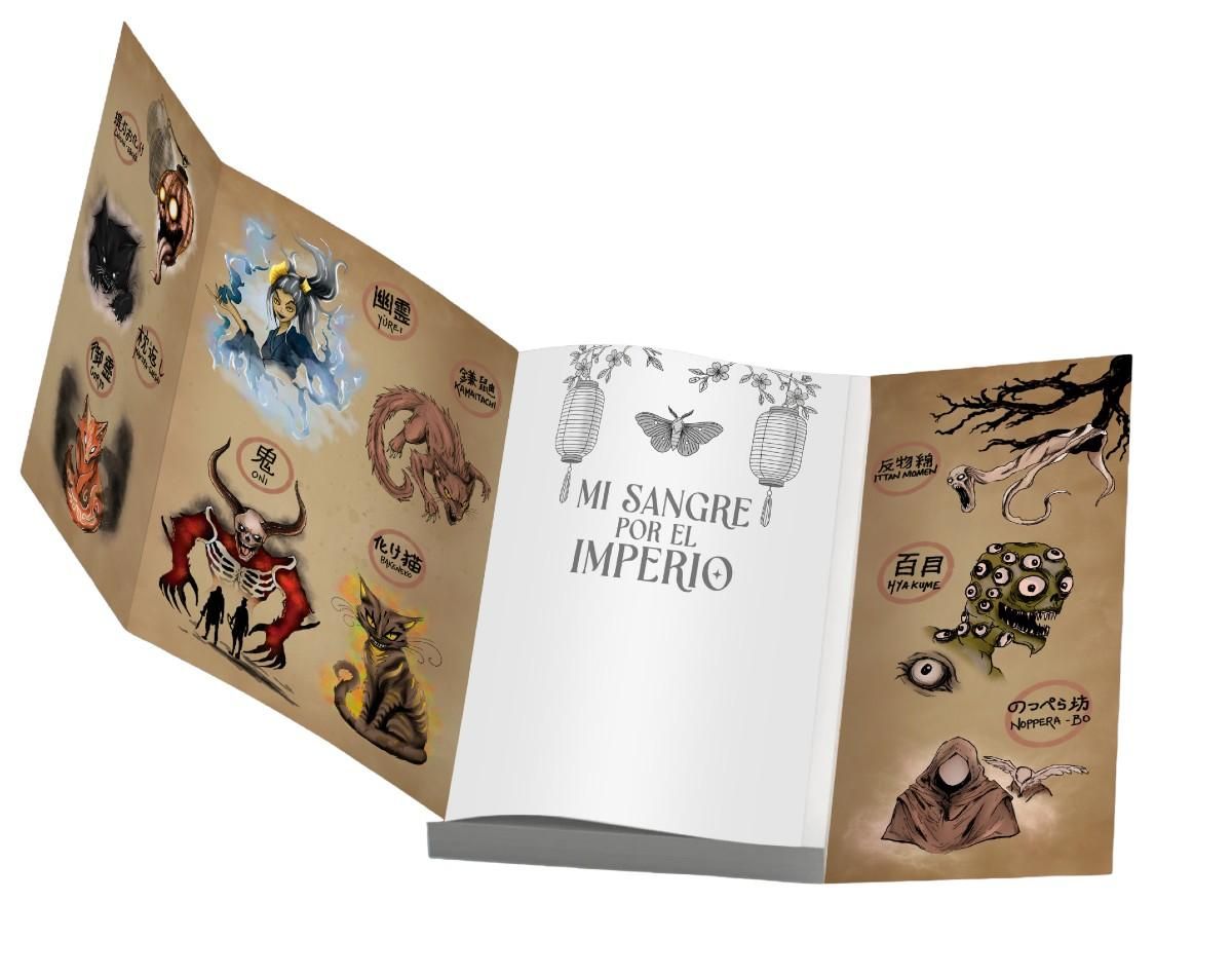 El libro de Laura Díaz 'Mi sangre por el imperio' tiene unas cuidadas ilustraciones realizadas por ella misma.