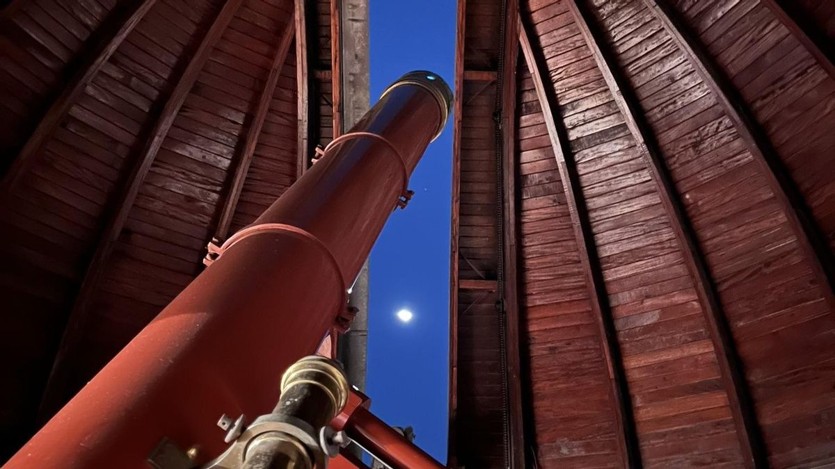 El telescopio Gautier del Observatorio de Parque Centenario. Llegó al país en 1882.