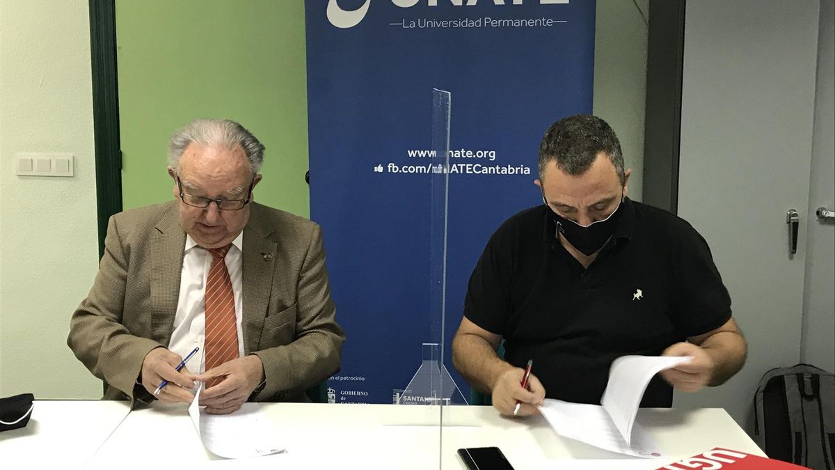 Modesto Chato, presidente de Unate, y Mariano Carmona, secretario general de UGT-Cantabria.