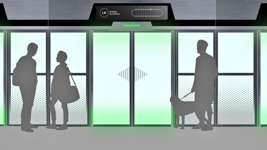 Las nuevas puertas automáticas de Metro de Madrid: 6,4 kilómetros de mamparas, código de colores y con publicidad