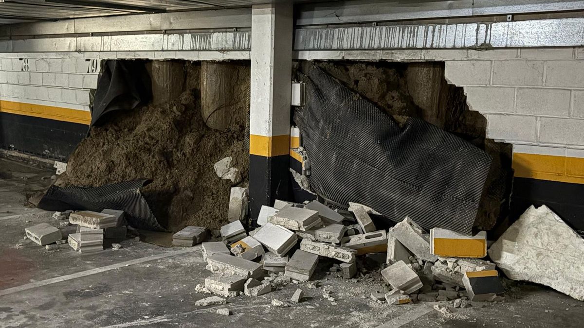 Cesionarios de un parking público denuncian que el Ayuntamiento de Madrid se desentiende del derrumbe de un muro