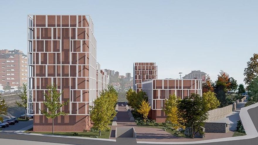 Infografia del proyecto de viviendas en El Campón de Peñacastillo de Santander.