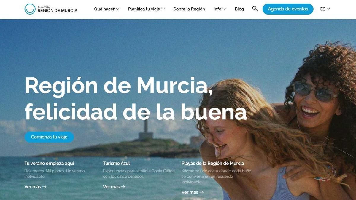Durante el primer semestre de 2026, la web registró 2.313.472 páginas vistas y 1.349.463 nuevos usuarios, y se convierte en el principal escaparate digital de la oferta turística de la Región