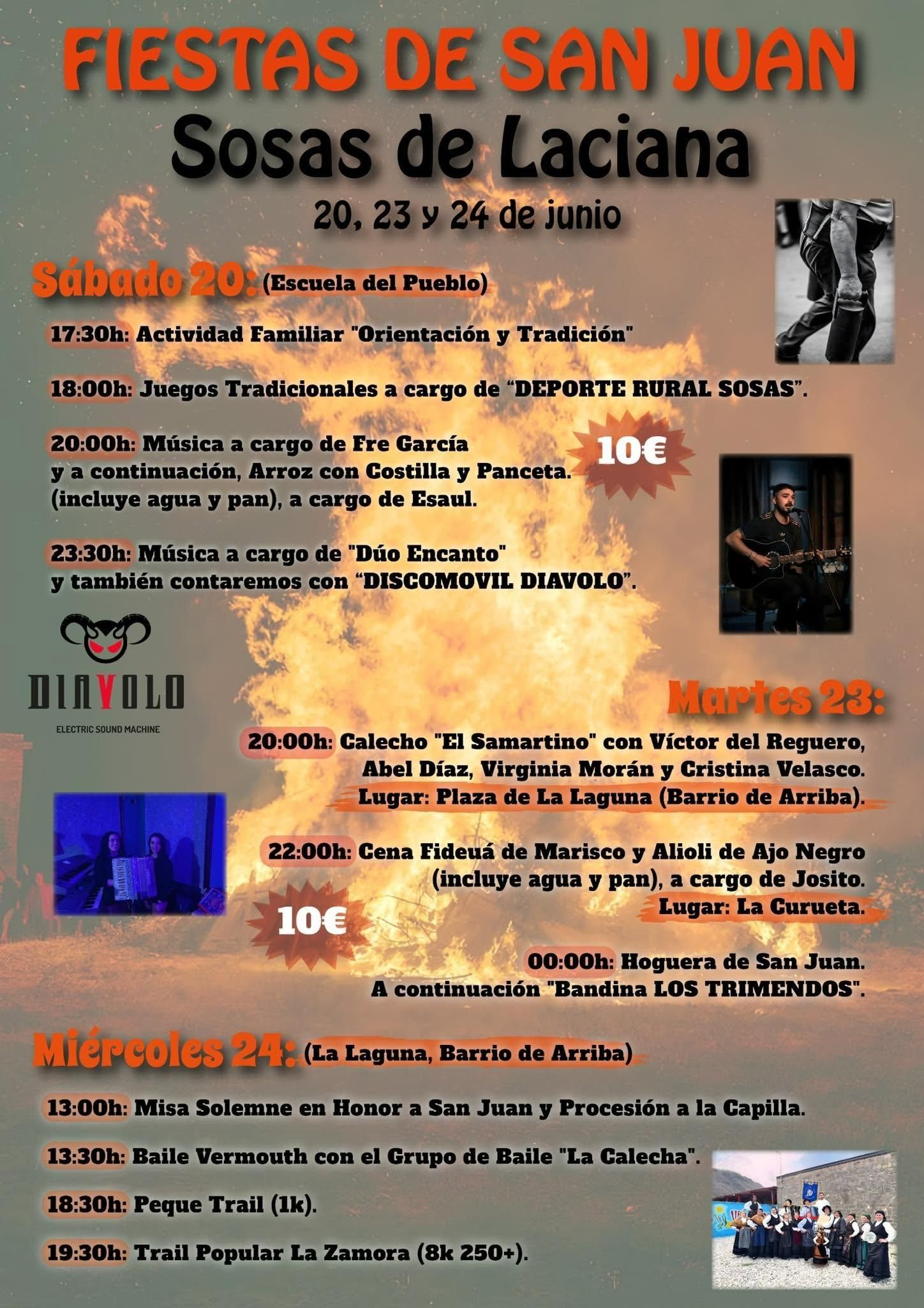 Programa de las Fiestas de San Juan en Sosas de Laciana de 2026.