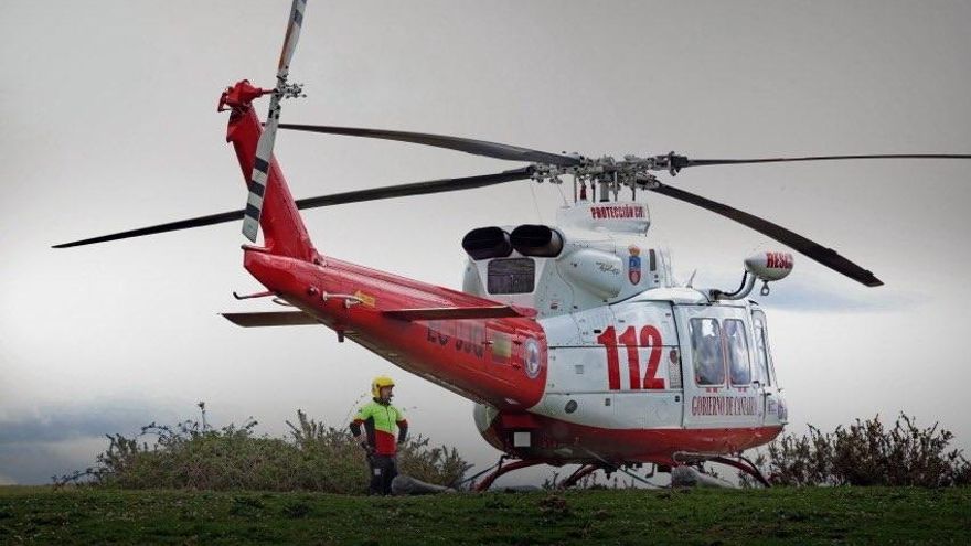Evacuado en helicóptero un hombre de 44 años tras sufrir un accidente de moto en Potes