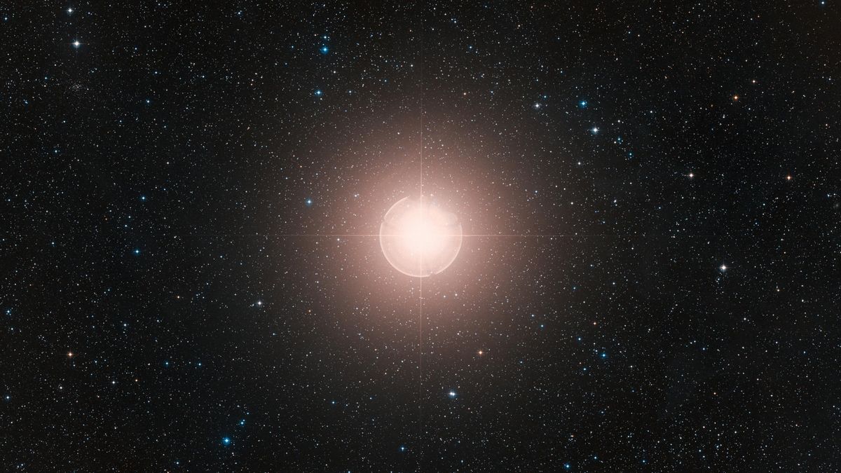 Imagen digitalizada de la conocida estrella Betelgeuse