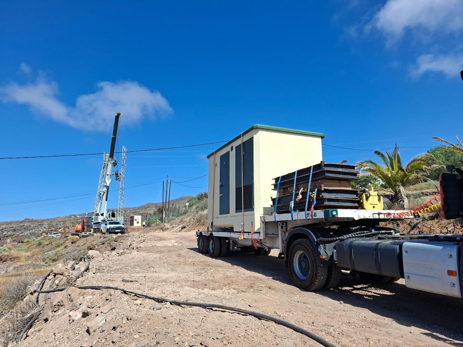 Obras del cierre del anillo eléctrico en La Gomera.