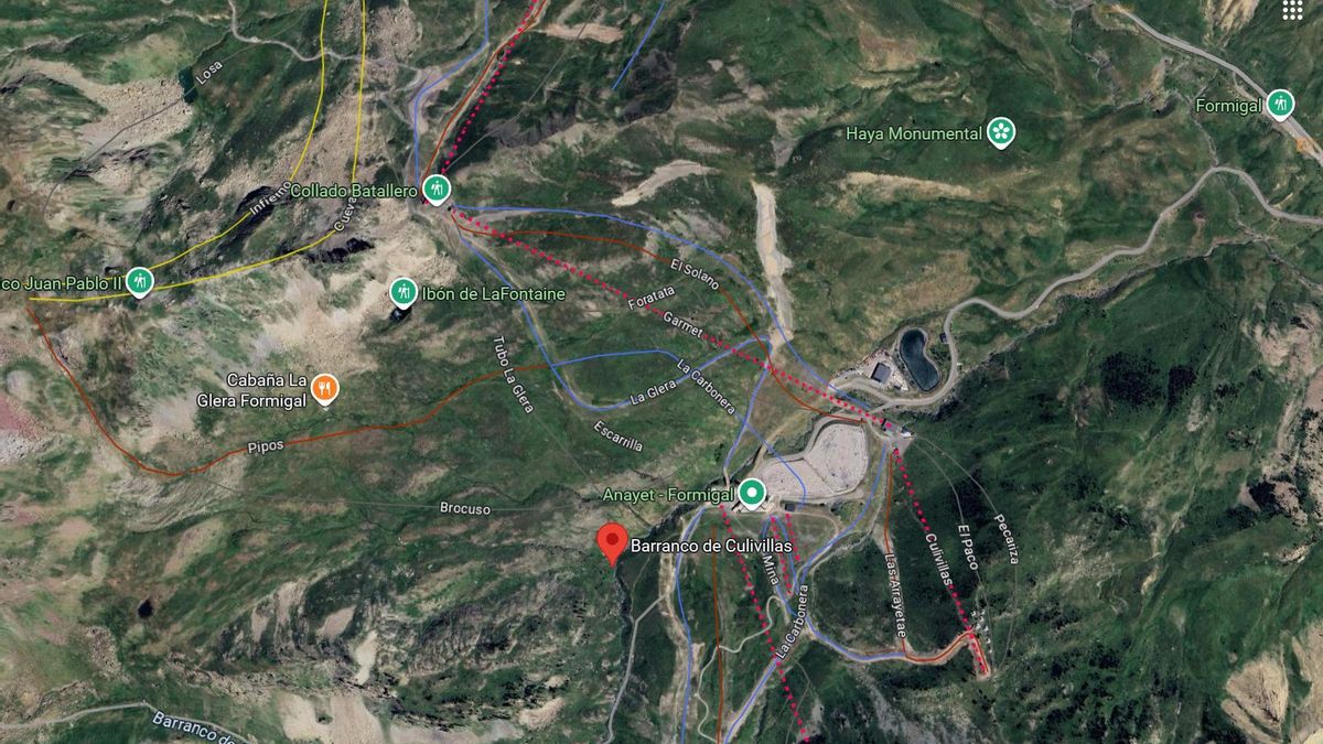 Un nuevo alud en el Pirineo aragonés arrastra a cuatro montañeros que han sido rescatados ilesos por la Guardia Civil