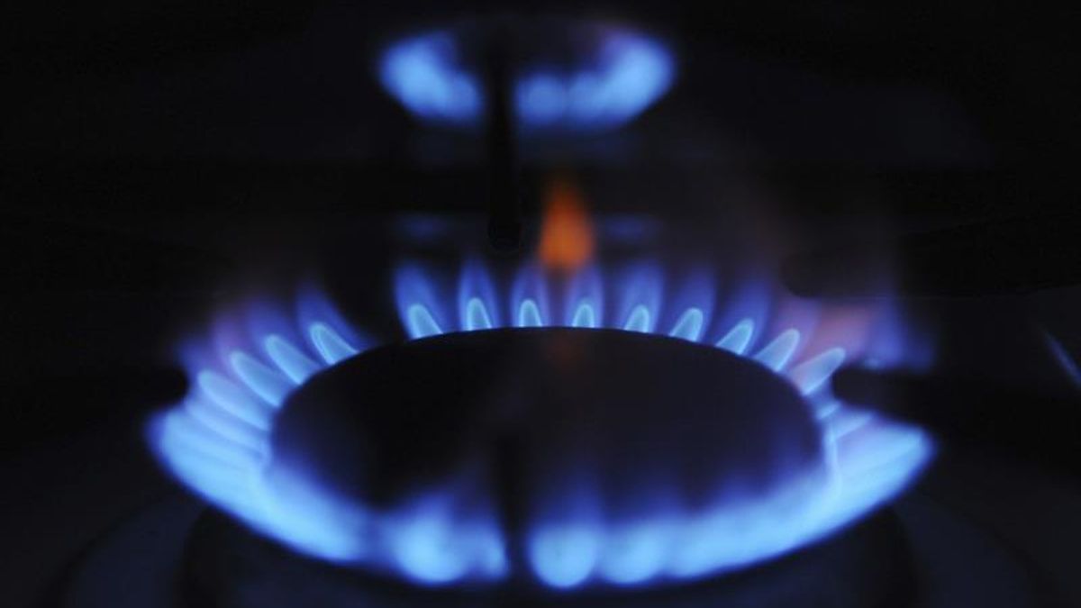Un quemador de una cocina de gas.