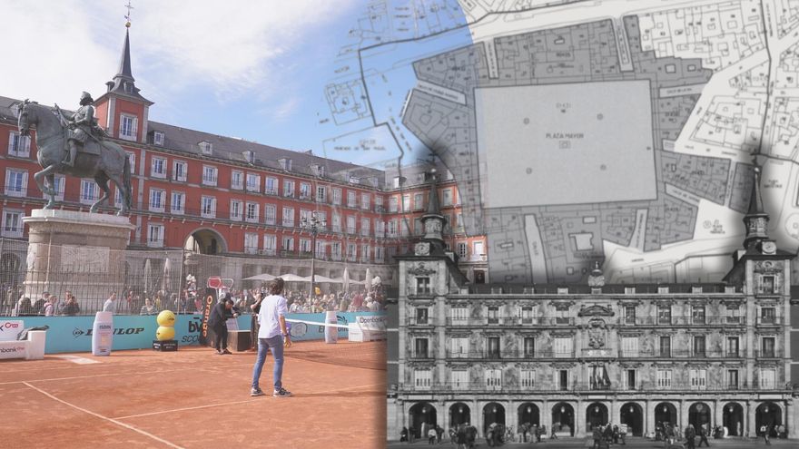 Fútbol, pistas de tenis y festivales: la Plaza Mayor de Madrid, convertida en un "bien de interés mercantil"
