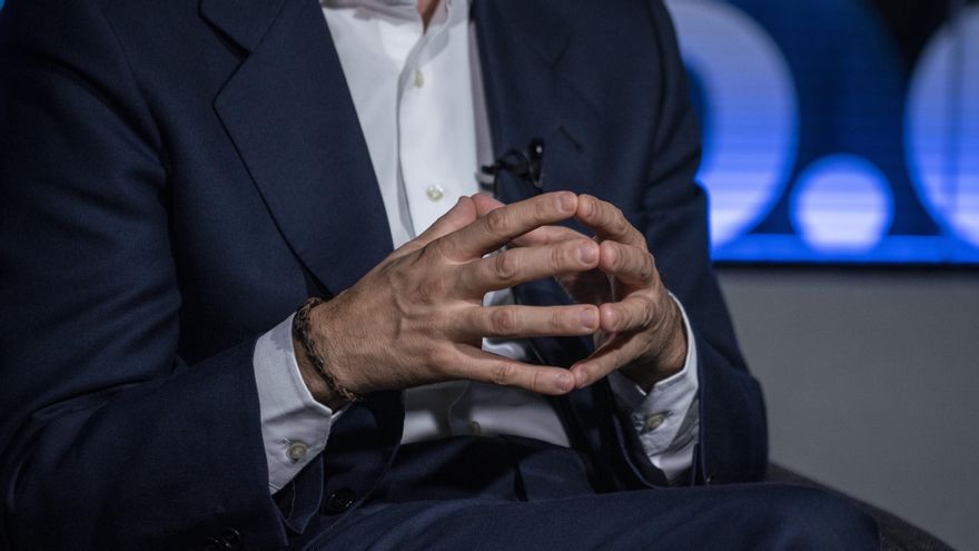 Félix Bolaños durante la entrevista con elDiario.es