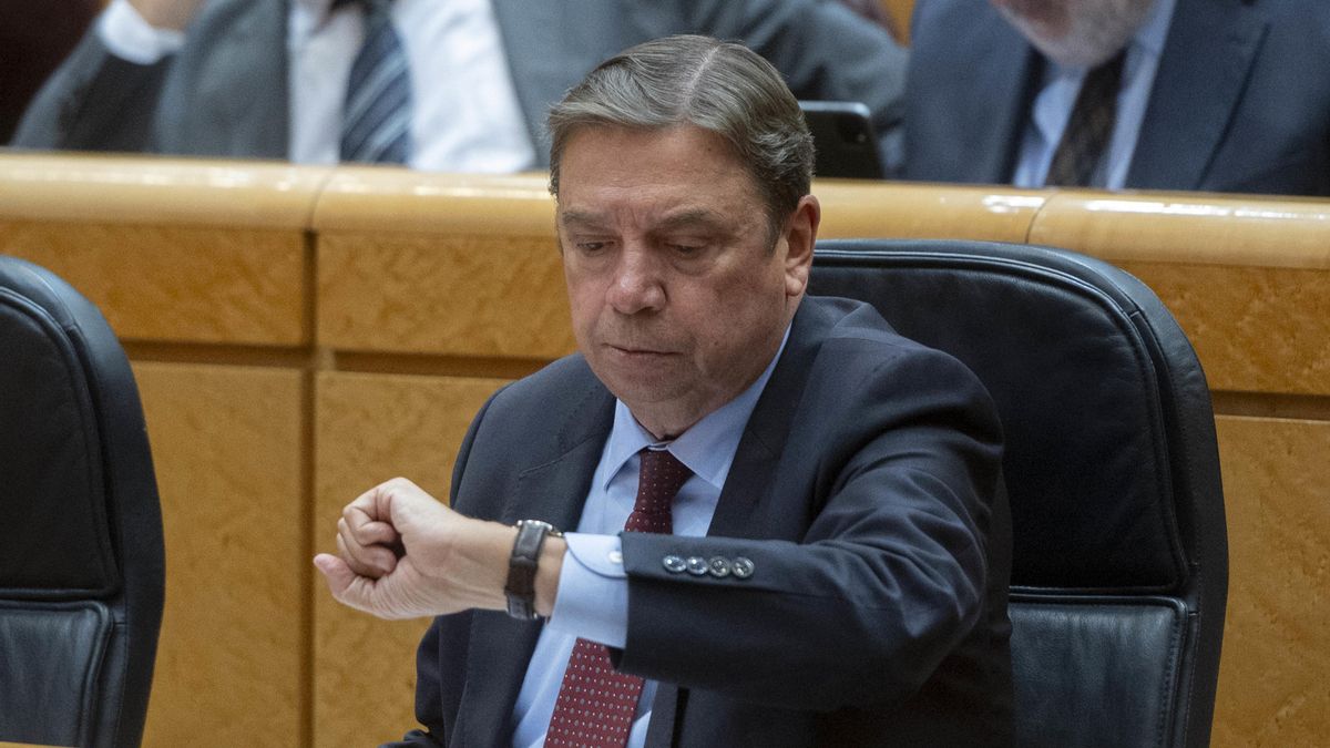 El ministro de Agricultura, Pesca y Alimentación, Luis Planas, durante una sesión de control al Gobierno, en el Senado, a 29 de octubre de 2024, en Madrid (España). Cuestiones jurídicas como el cese del Fiscal General del Estado, la imputación a Begoña Gó