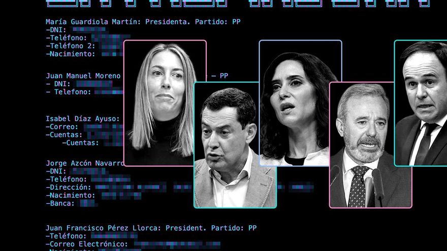 Filtran los datos personales de Ayuso, Moreno, Guardiola y otros altos cargos de 15 comunidades autónomas