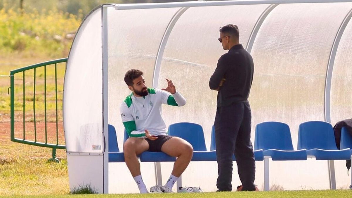 Rubén Alves y Juanito, en la Ciudad Deportiva