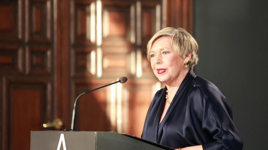 La rectora de la Universidad de Sevilla, Carmen Vargas, interviene durante el acto de toma de posesión en el Palacio de San Telmo.  A 08 de enero de 2026, en Sevilla(Andalucía, España).