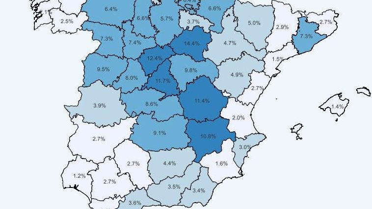 Mapa de seroprevalencia, por provincias