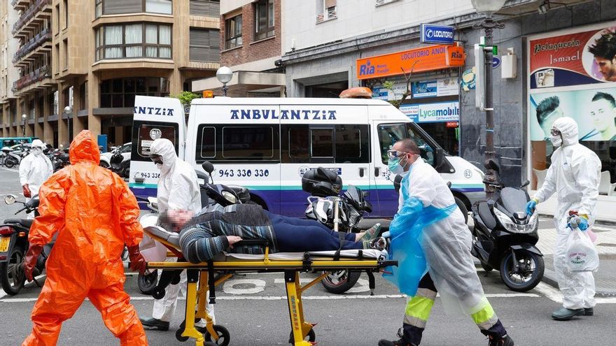 Un traslado en ambulancia en Bilbao