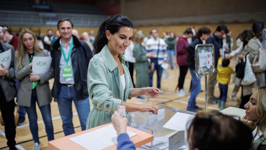 La presidenta y portavoz de Vox en la Comunidad de Madrid y candidata para la presidencia de la región, Rocío Monasterio.