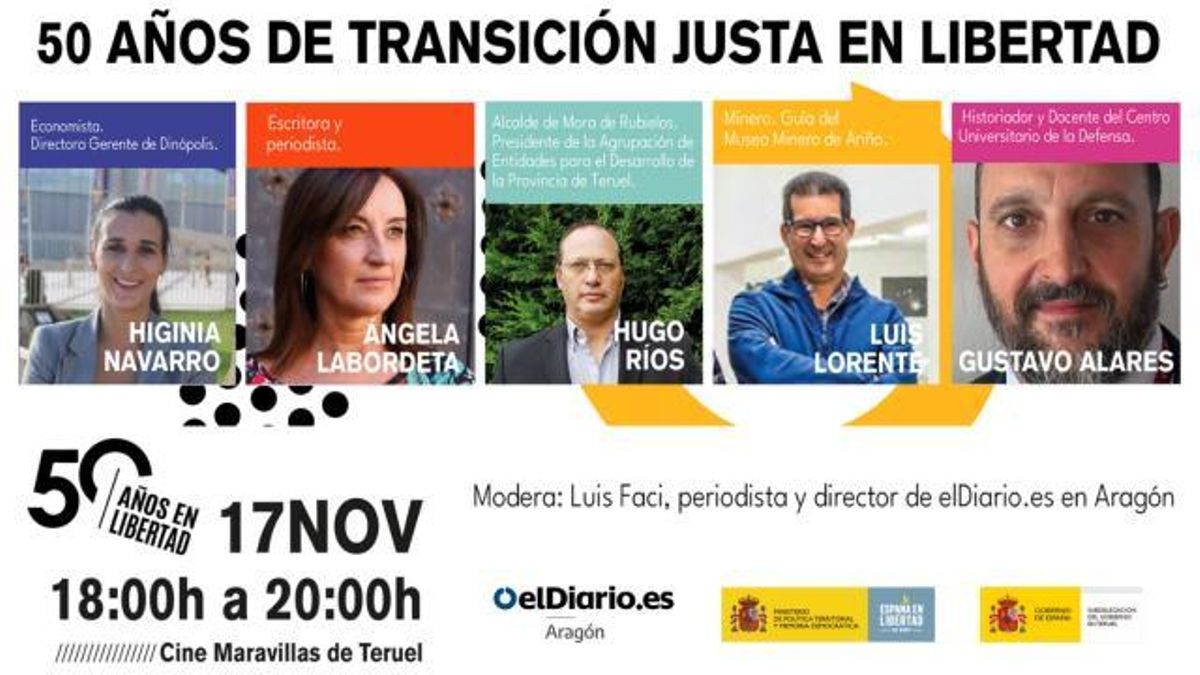 elDiario.es te invita a un evento en Teruel para celebrar los 50 años de transición justa en libertad
