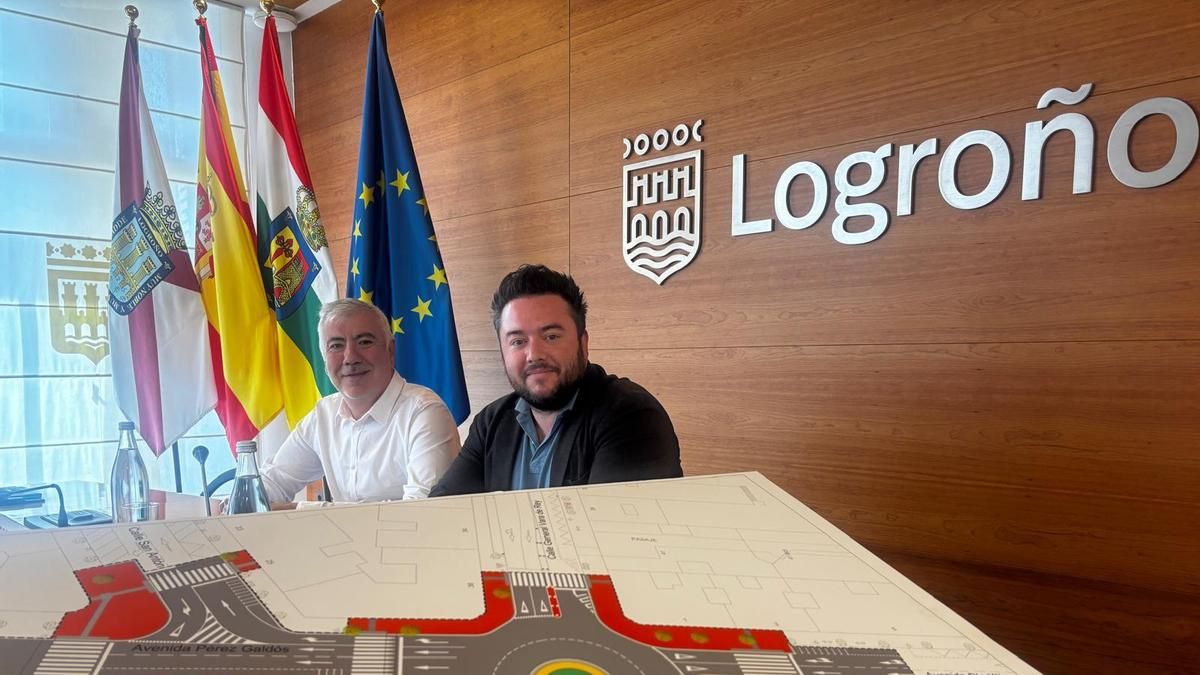 Presentación de la nueva rotonda en Logroño